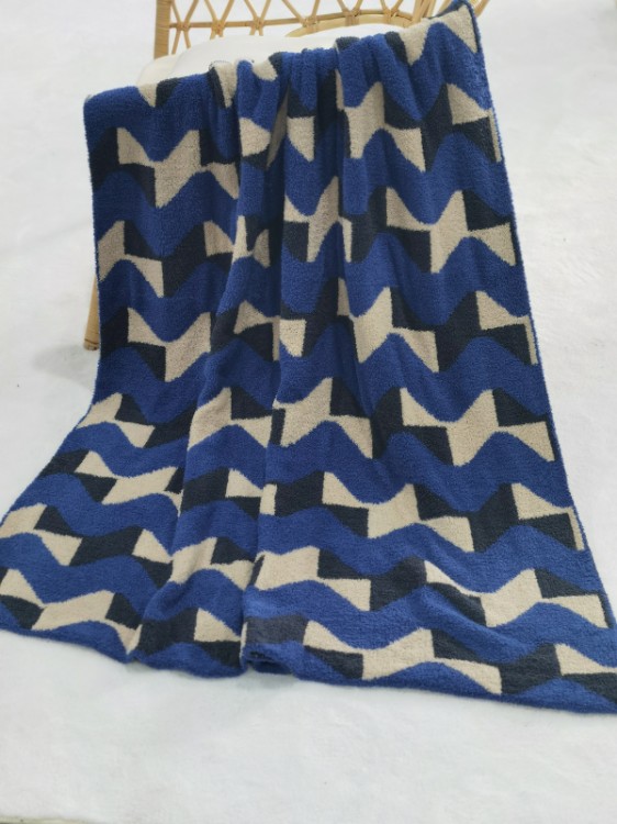 jacquard polyester knit heavy throw